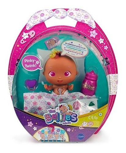 Imagen 3 de 3 de Bellies Bebe Interactivo Pinky Twink Original Famosa (14563)