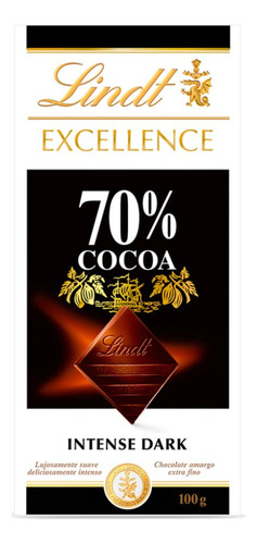 Lindt Excellence Chocolate Negro Intenso 70% Cacao 100gr