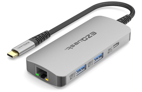 Ezquest Hub Usb C 7-1 100w Pd Hdmi 4k Usb C/a/lan 1000mbps