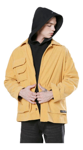 Chaqueta De Corderoy Luxo District Oversize Con Bolsillos