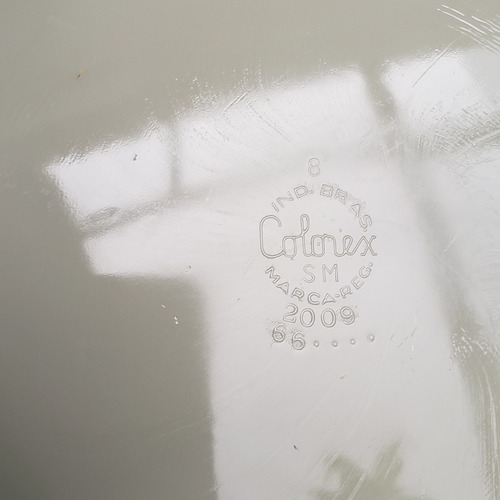 Prato Pra Bolo Em Vidro Opalinado Colorex Gigante (Usado)