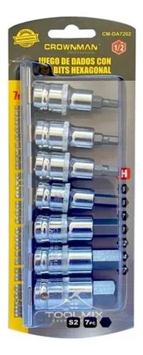 Crownman Cmda7202 Juego De Dados Hexagonales 7 Pcs