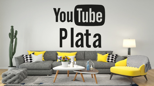 Vinil Decorativos Para Pared Youtube Plata