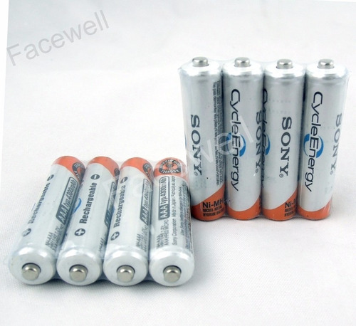 12 Pilha Sony Aaa 4300mah +8 Sony Aa 4600mah + Carregador