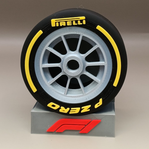Llanta Amarillo F1 Pole Position Checo Perez, Neu Pirelli