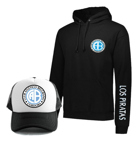 Combo Buzo - Gorra Trucker - Belgrano Cordoba -futbol Unisex