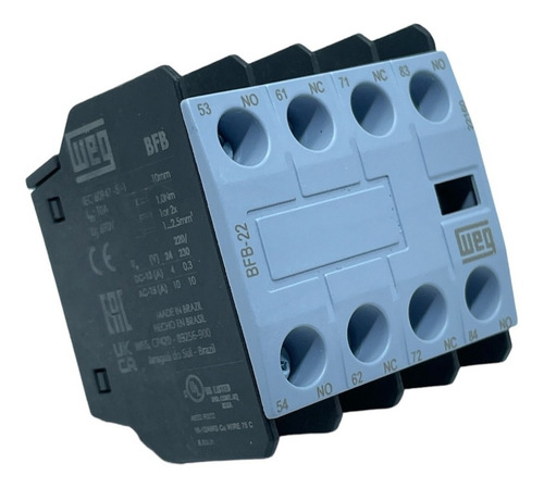 Bloco Contato Auxiliar Frontal 2na+2nf P/ Contator Weg Cwb