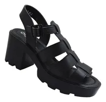 Comprar Sandalia Tacón Capa De Ozono 634903 Negro Dama 