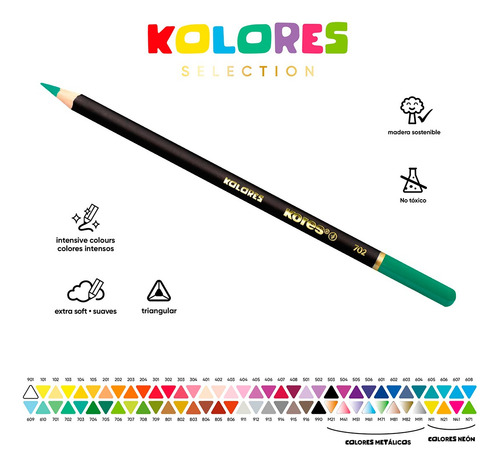 Kores Seleccion Premium Estuche Metalico 72 Colores 3mm