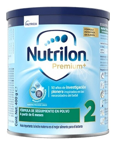 Nutrilon Premium 2 Leche En Polvo Lata De 400g 6 A 12 Meses