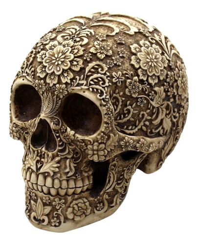 Realistic Skull Day Of The Dead Vacation Fine Resin