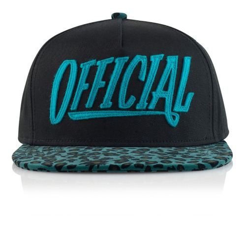 Gorra Official Modelo 1d Teal Applique Negro Turquesa