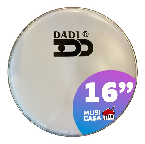 Parche Para Tom Ton De Bateria Percusion Dadi 16 PuLG Blanco