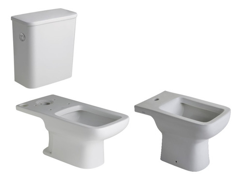 Kit Inodoro Largo Trento Deposito Apoyar Bidet 1 Ag Ferrum