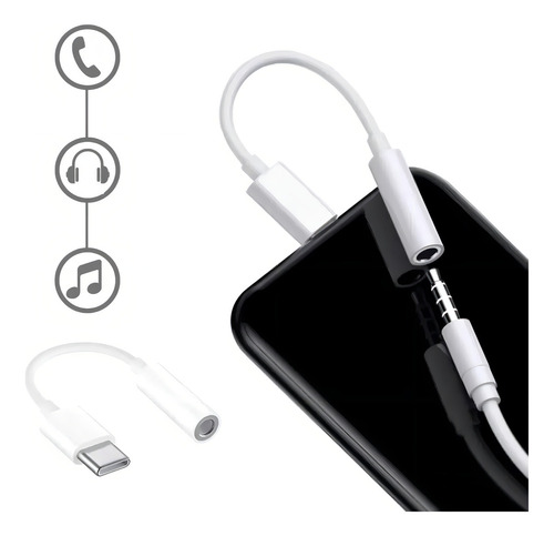 Cabo Adaptador Tipo C Usb-c Para Fone Ouvido P2 P3 3.5mm