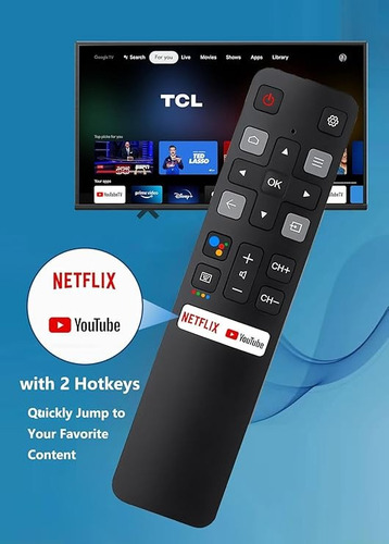 Control Remoto Para Tcl Android Smart Tv Capacidades De Voz