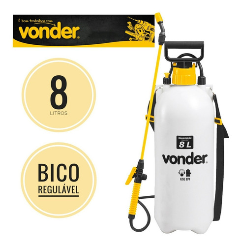 Pulverizador Lateral 8l Com Compressão Prévia Vonder