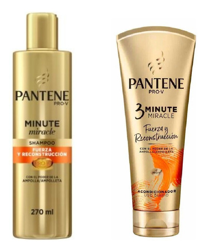Shampoo Pantene Miracle Fuerza Y Reconstru 270ml Y Aco 170ml