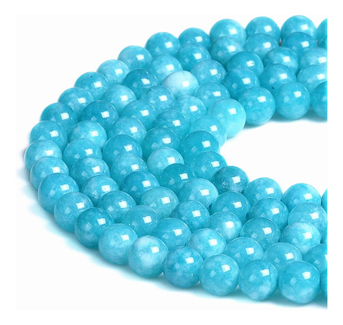 Pltbeads Hermoso Azul Amazonita Tenido Jade Gemstone Natural