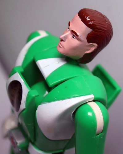 Boneco Power Rangers Verde Vira Cabeça Gigante 20cm (Usado)
