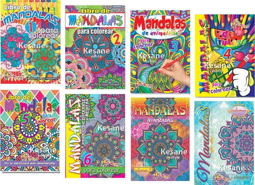 Imagen 1 de 8 de Libro Mandalas Mega Paquete Iluminar Colorear Terapia Estres