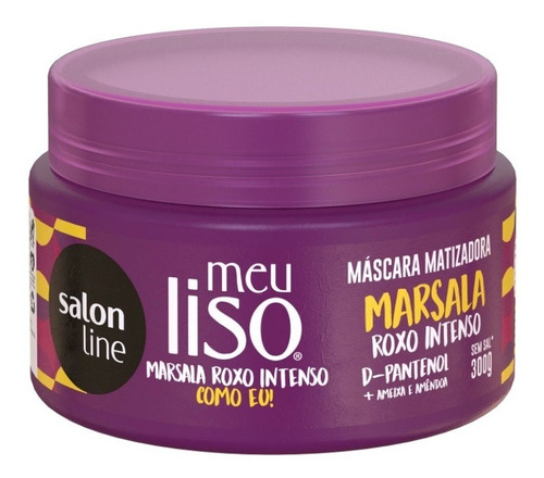 Máscara Matizadora Meu Liso Marsala Roxo Salon Line 300g