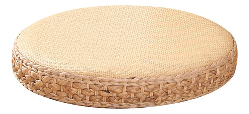Cojín De Asiento Tejido, Almohada De Suelo, Redondo, Plano,