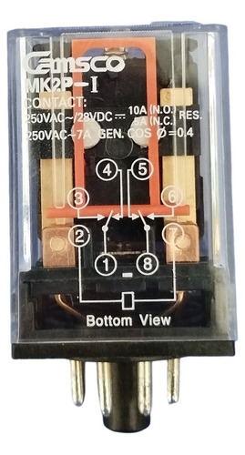 Rele Encapsulado, 8 Pines, Bobina 110 Vac