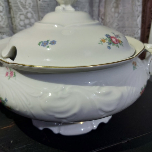 Sopeira Porcelana Kpm Polond Antiga Ouro