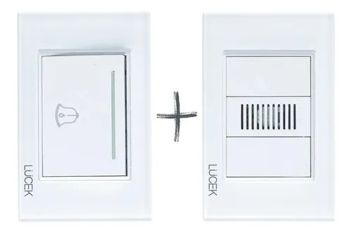 Niessen AM UN 006 BN Botón Timbre Con Placa Incluida, Blanco Bicolor