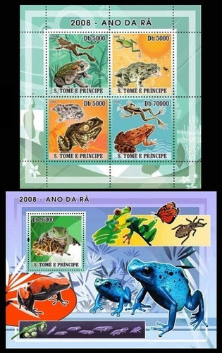 Fauna - Ranas - Santo Tomé - Hojita + Block Mint