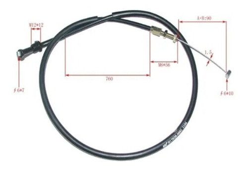 Cable Acelerador W Standard  B  Cbx 250 Twister Honda Eltala