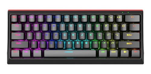Imagen 1 de 7 de Teclado Mecanico Marvo Kg962 Gaming Rainbow 60% Switch Red