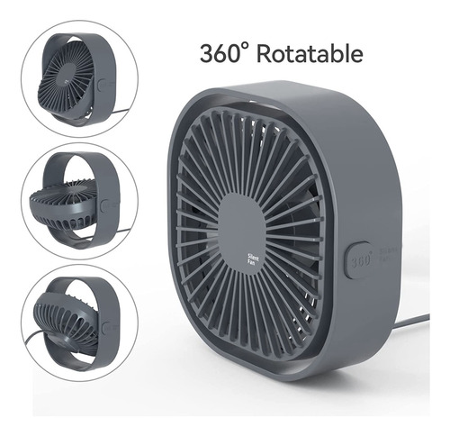 Ventilador De Escritorio Usb Pequeño, Ventilador De Mesa Por