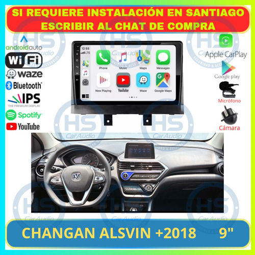 Radio 9 Pulgadas Android Auto Carplay Changan Alsvin +2018