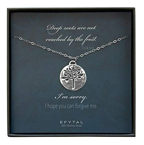 Collar - I'm Sorry Gifts For Her, 925 Sterling Silver Tree O