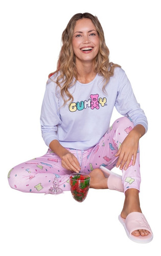 Pijama Jersey Invierno Pantalón/remera 23007 Bianca Secreta