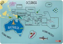 Comprar Puzzle Rompecabezas Marca Plan Z Material Madera Resistente Colorido Juego Infantil Niños De Encastre Mapa Continente Oceania Juguete Didáctico Incluye 16 Piezas Aprendizaje Seguro