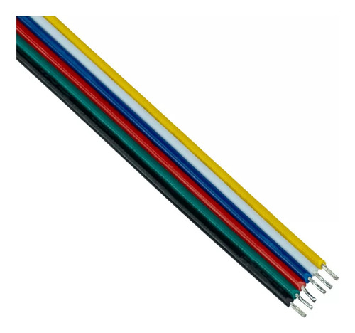 Cable Paralelo 6 Polos Led Rgbww 0.5mm 24awg Rgb + Cct 100m