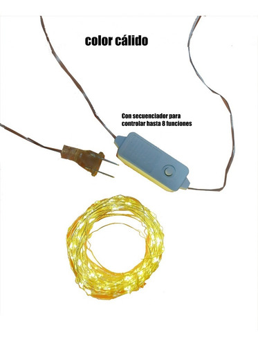 Extensión Luces Microled De 15m Con Funciones Y Secuenciador