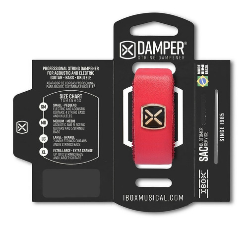 Damper Ibox Rojo Ecocuero Tipo Fretwraps