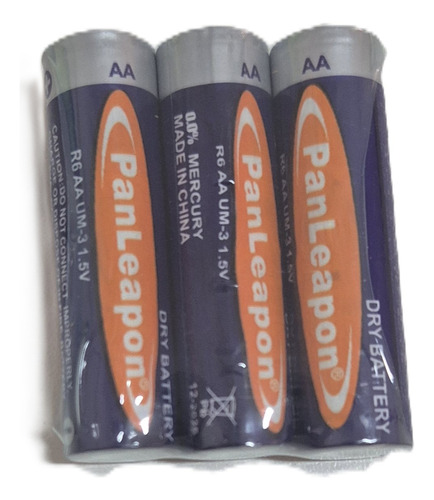 Pilhas Aa 1.5v Econômicas Para Uso Diário Kit Com 3 Unidades
