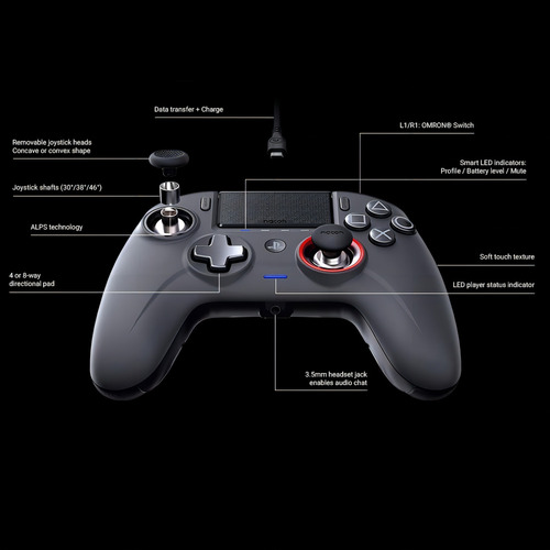 Control joystick inalámbrico PlayStation Nacon Revolution Unlimited Pro Pro negro