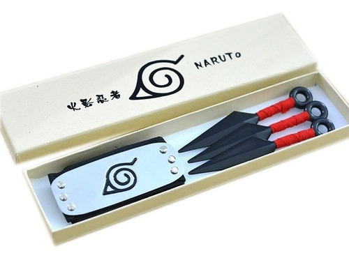 Conjunto De 3 Kunai + Banda Naruto