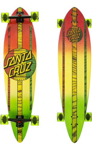 Santa Cruz Mahaka Rasta Fade Pintail Cruzer Monopatín Comple