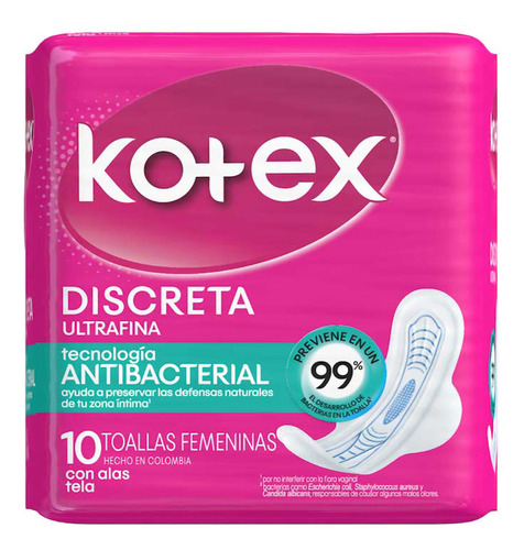 Toallas Higienicas Kotex Discreta Con - Und a $430