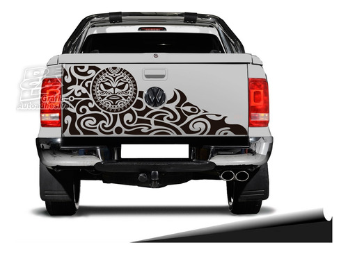 Calco Vw Amarok Porton Maori Negro Brillante