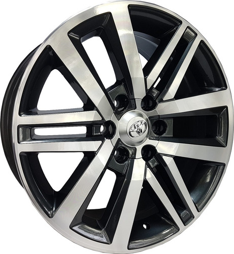 Roda K&r R72 18 7 Liga Leve 139mm Aro Toyota Hilux Cor Grafite Com Diamantado