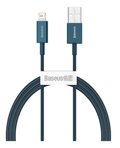 Cable Para IPhone Baseus para iPhone Lightning de carga rápida de 2,4 A,2 metros,Color Azul