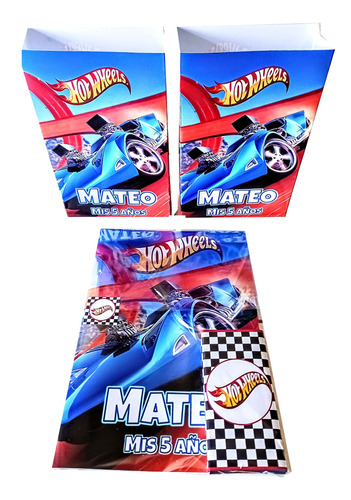 Souvenir Hot Wheels - 30 Bolsitas 30 Libritos 30 Lapices X6